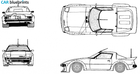 1978 Mazda Savanna/RX-7 SA22C Coupe blueprint